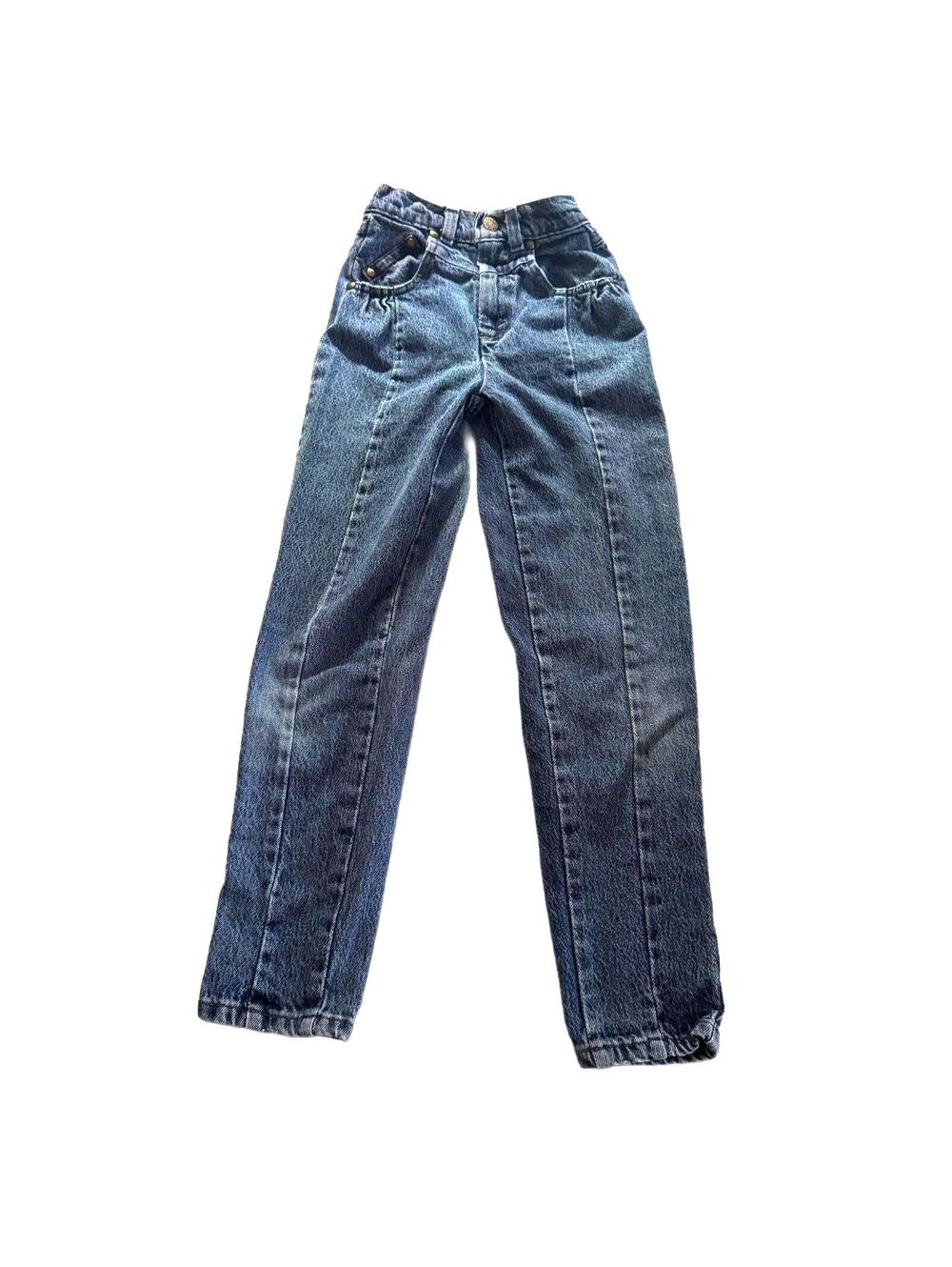 Vintage 1980s Levi Strauss Girls Denim Jeans Heavyweight Cotton Indigo Blue Size